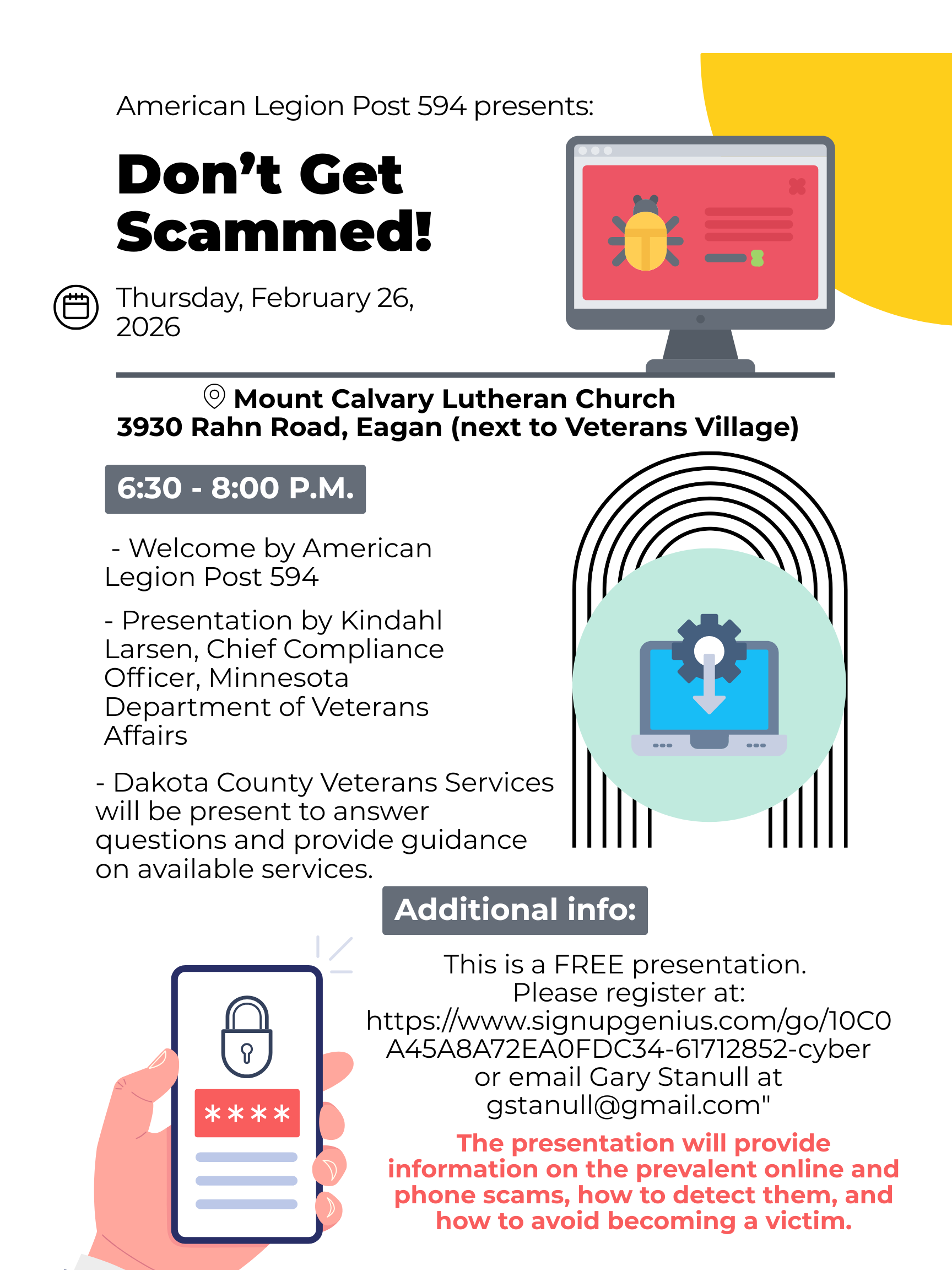 Don’t get Scammed Presentation Daniel R Olsen Post 594