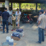 Post 594 Flag Day 2017 - Post 594 and Boy Scouts read the retirement ceremony. Post 594 Flag Day 2017