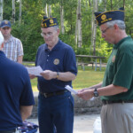 Post 594 Flag Day 2017 - Post 594 and Boy Scouts read the retirement ceremony. Post 594 Flag Day 2017