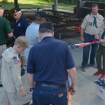 Post 594 Flag Day 2017 - Flags are folded prior to being burned. Post 594 Flag Day 2017