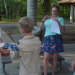 Post 594 Flag Day 2017 - Flags are folded prior to being burned. Post 594 Flag Day 2017
