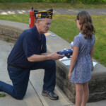 Post 594 Flag Day 2017 - Flags are folded prior to being burned. Post 594 Flag Day 2017