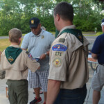 Post 594 Flag Day 2017 - Flags are folded prior to being burned. Post 594 Flag Day 2017