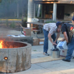 Post 594 Flag Day 2017 - The flags are prepared for burning. Post 594 Flag Day 2017