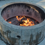 Post 594 Flag Day 2017 - The fire dwindles down. Post 594 Flag Day 2017