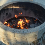 Post 594 Flag Day 2017 - The fire dwindles down. Post 594 Flag Day 2017