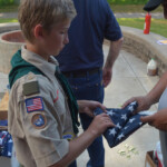 Post 594 Flag Day 2017 - Flags are folded prior to being burned. Post 594 Flag Day 2017
