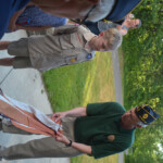 Post 594 Flag Day 2017 - Flags are folded prior to being burned. Post 594 Flag Day 2017